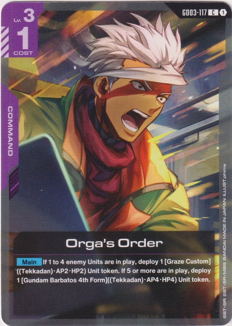 GD03-117 - Orga's Order